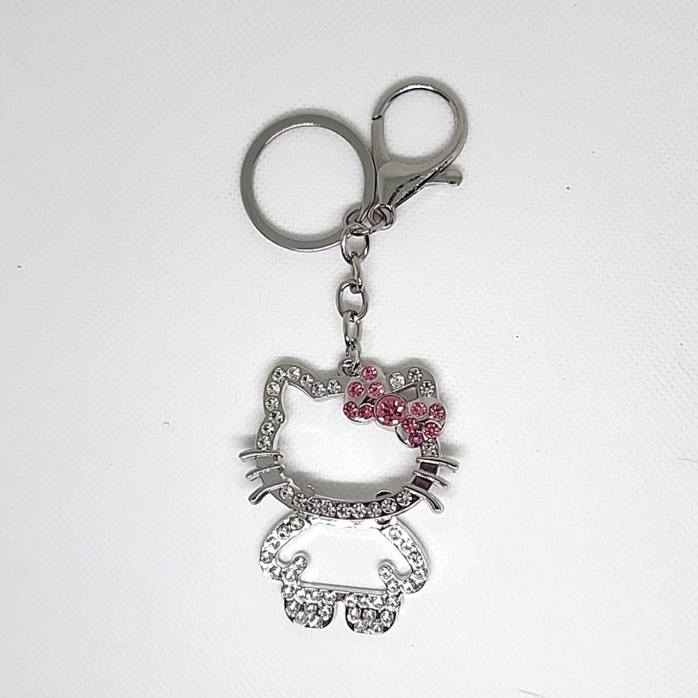 Hello Kitty Sanrio 😺 Rhinestone Keychain Bag Charm